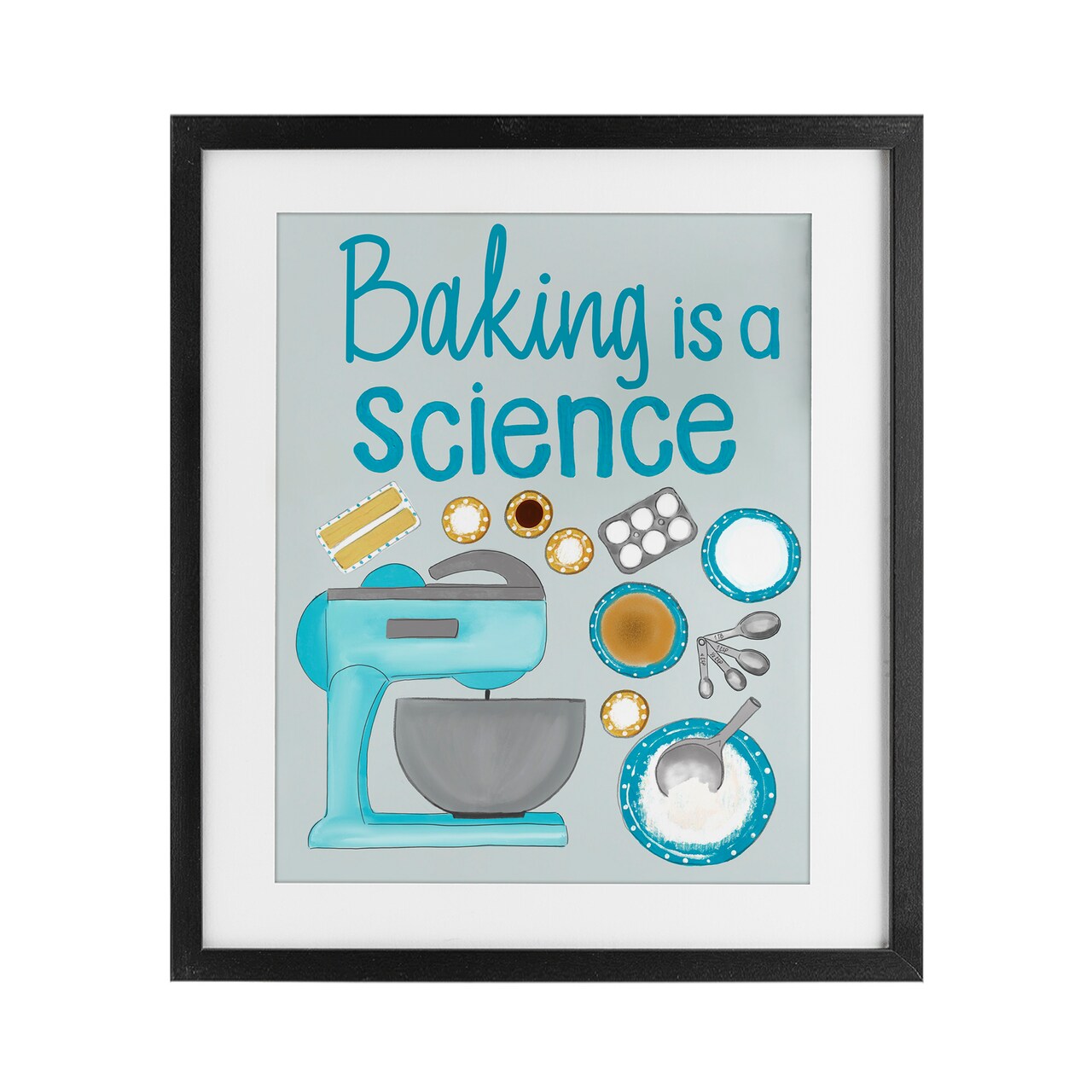 Stupell Industries Baking Is A Science Framed Print Under Glass, design by Christine Becker